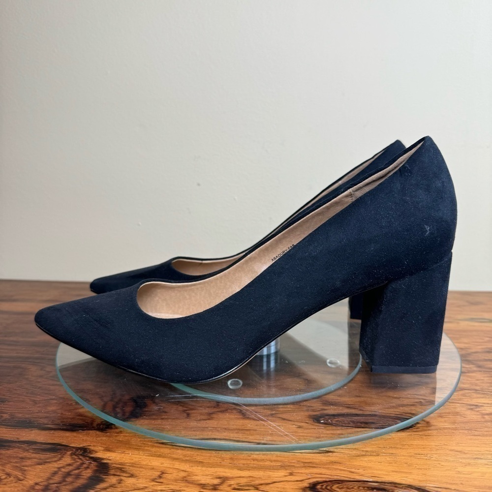 Elegant Black Block Heel Pumps